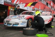 Action in the pitlane