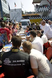 Autograph session of the participating drivers