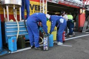 Action in the pitlane